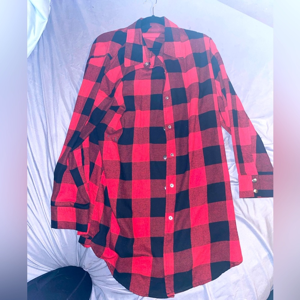 Red and black plaid shirt